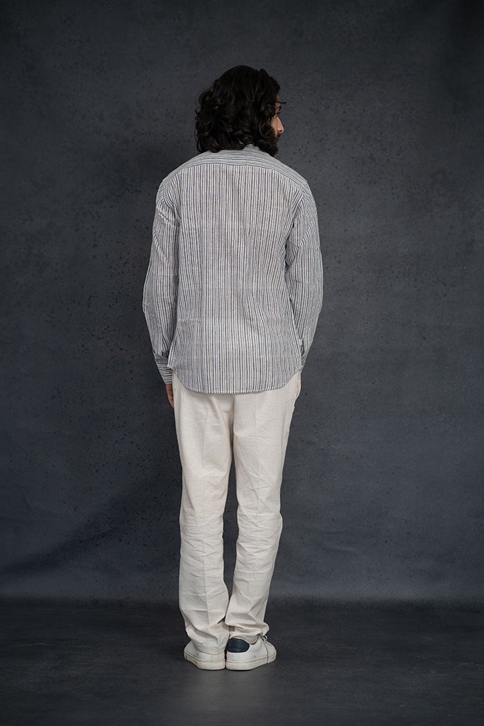 Handwoven Kala Cotton Indigo Natural Dyed Lining Shirt