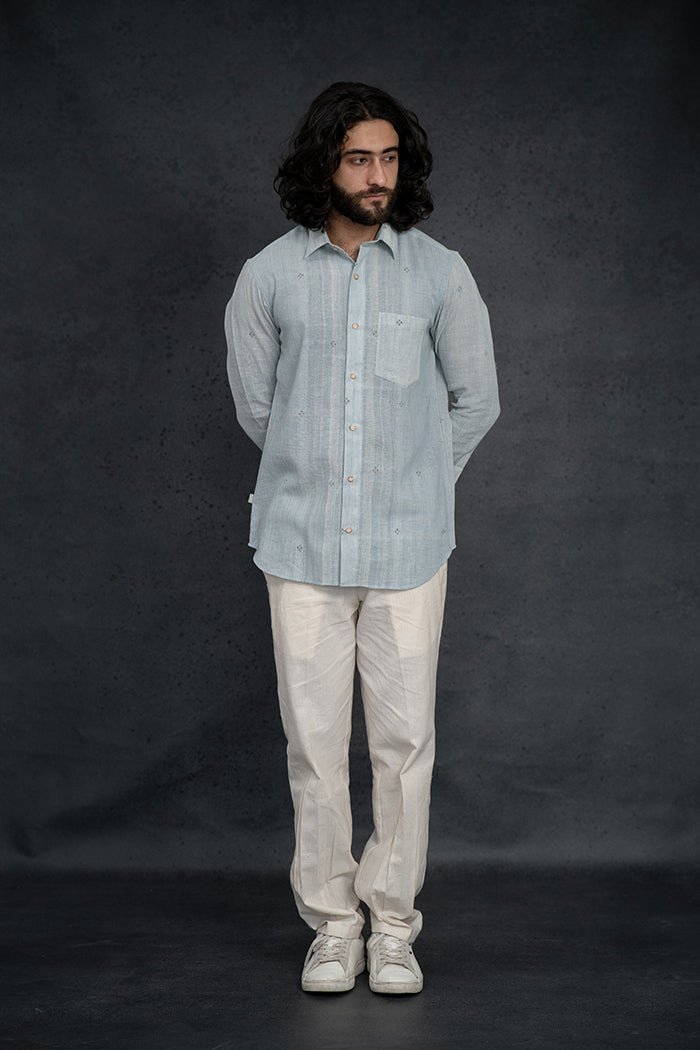 Handwoven Kala Cotton Natural Dyed Tangaliya Shirt