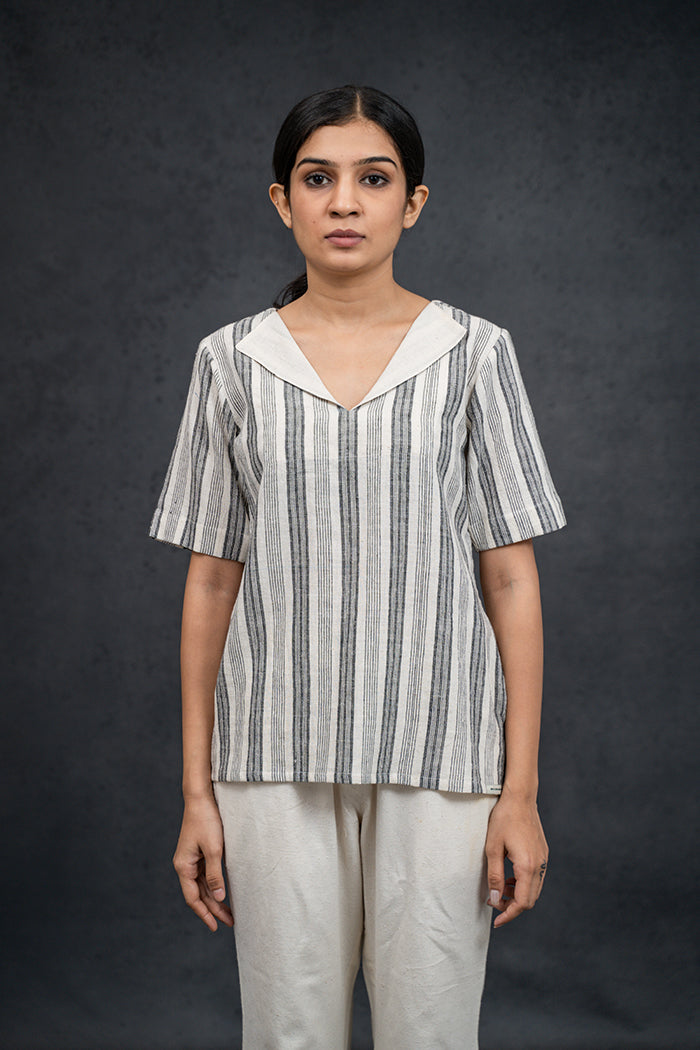 Neck Sailor Collar Top
