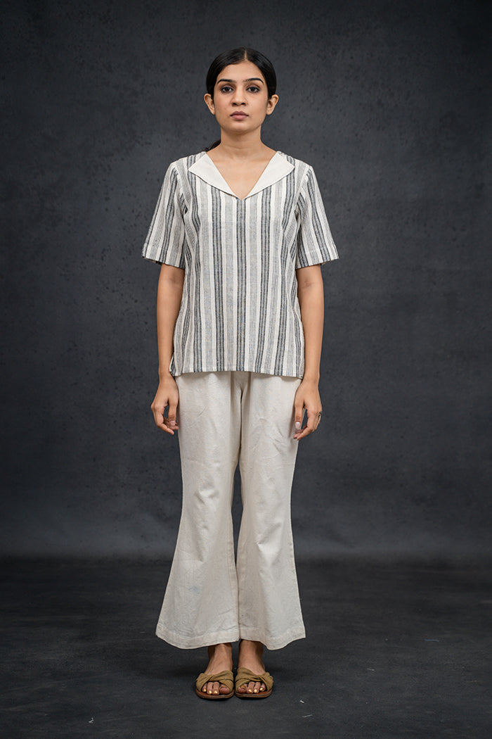 Neck Sailor Collar Top