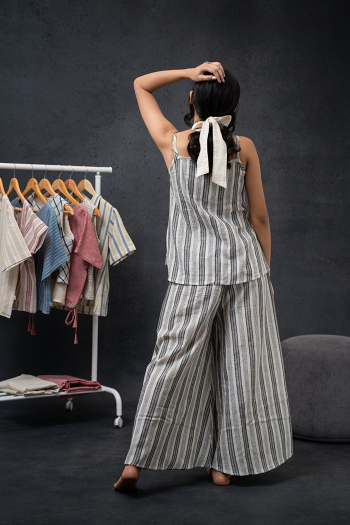 Handwoven Kala Cotton Striped Loungewear Set