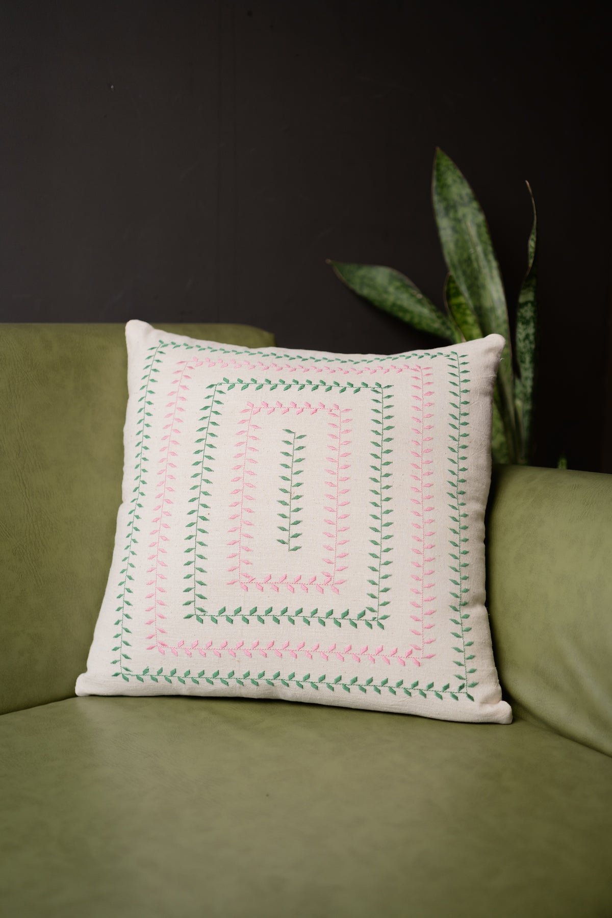 Fadi Soof Hand Embroidered Cushion Cover
