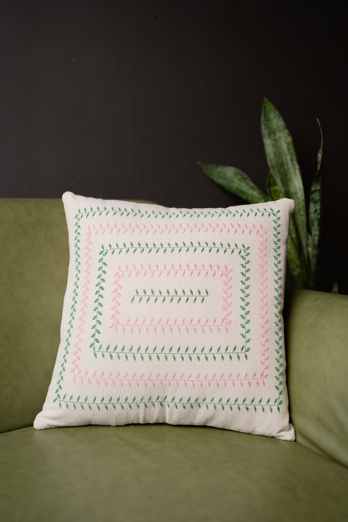 Fadi Soof Hand Embroidered Cushion Cover