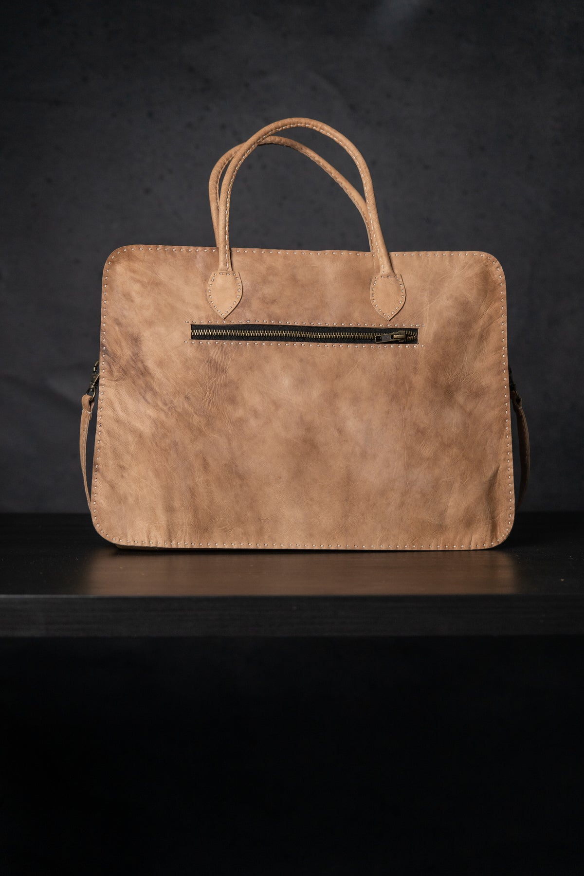 Natural Leather Handmade 14” Laptop Bag