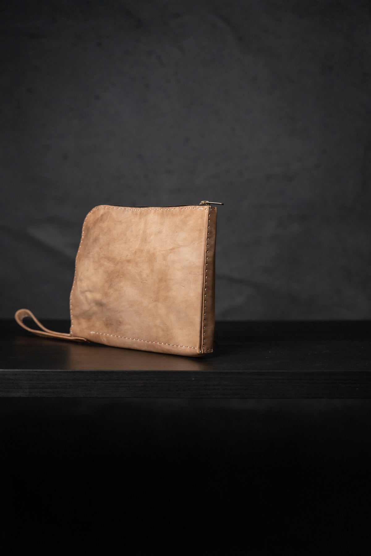 Natural Leather Handmade I-pad | Zipped Pouch