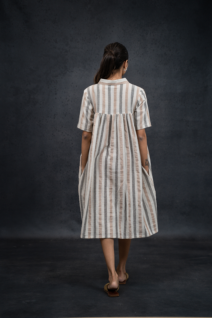Get Solid Grey Shirt Dress at ₹ 1350 | LBB Shop