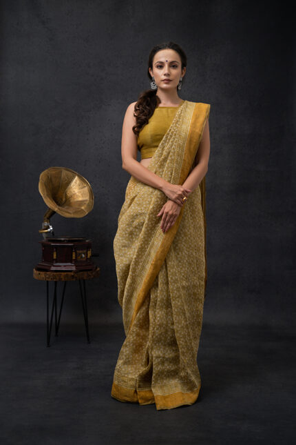 Mustard Saree