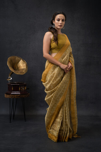 Mustard Saree